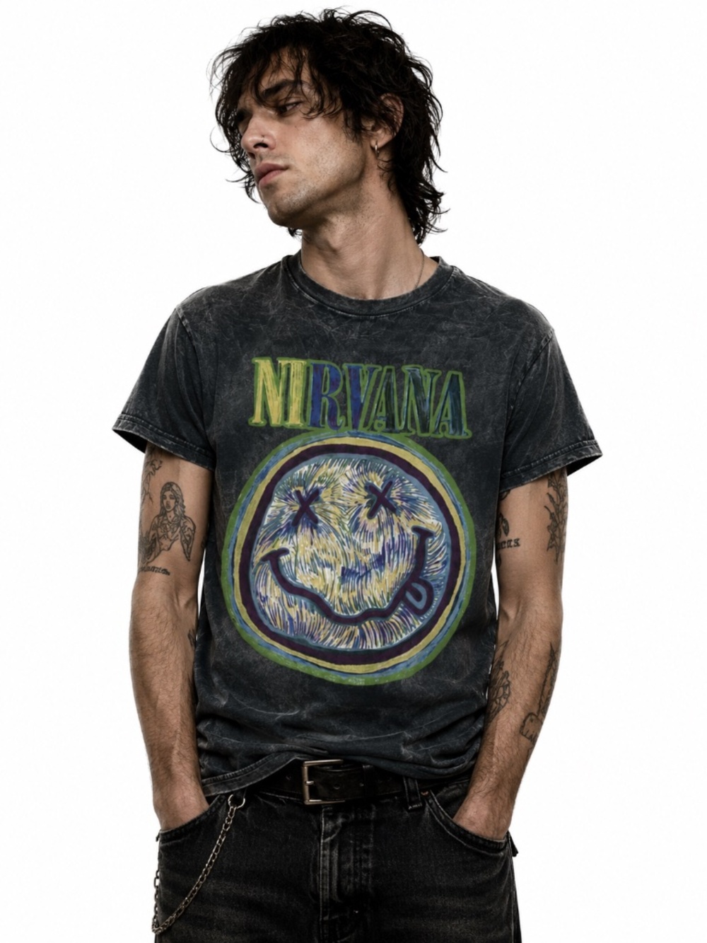 Nirvana Shirt M Smiley Face